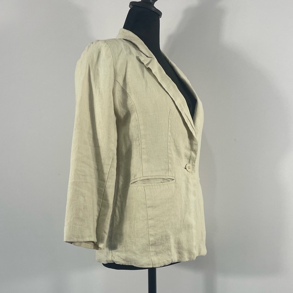 Love Tree Linen Blazer, Jacket, 3/4 sleeve, Size Medium, Classic, women’s - Picture 4 of 9